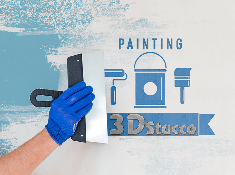 3D Stucco Painting - Moulding