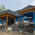 Residential stucco exterior completed in Wasaga Beach, Ontario